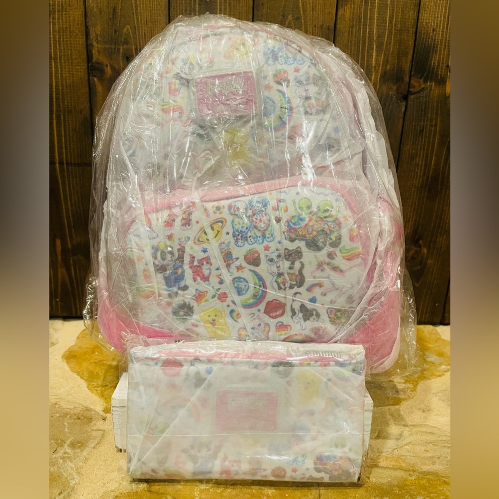 Lisa Frank Backpack with Wallet - Loungefly